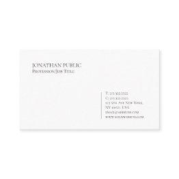 Small Trending Modern Elegant Minimalist White Plain Business Invitations Front View