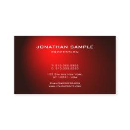 Small Trendy Minimalistic Chic Design Black Red Plain Business Invitations Front View