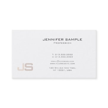 trendy modern elegant monogram glamour plain business invitations