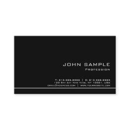 Small Trendy Professional Modern Black White Semi Gloss Business Invitations Front View
