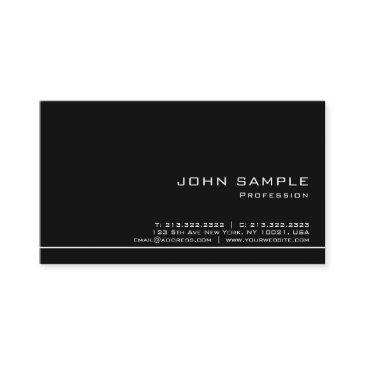 trendy professional modern black white semi gloss business invitations