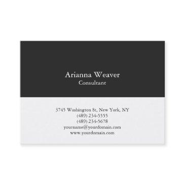 trendy stylish professional plain grey white business invitations