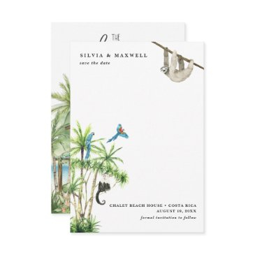tropical beach | costa rica save the date