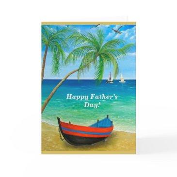tropical beach palm trees perfect father’s day invitations