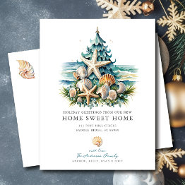 Small Tropical Christmas Moving Announcement Front View