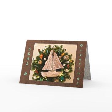 tropical coastal seas & greetings beach christmas holiday invitations