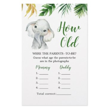 tropical elephant boy baby shower how old parents