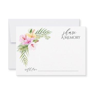 tropical floral beach share a memory thank you invitations