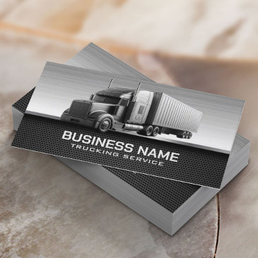 truck service modern metal professional driver business invitations