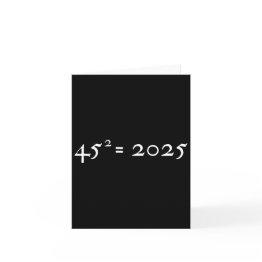 Small Trump 45^2=2025 Happy New Year Presidential Inaugu Invitations Front View