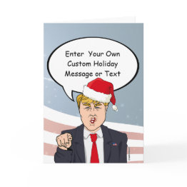 Small Trump Christmas Invitations - Customize Your Message -.pn Front View