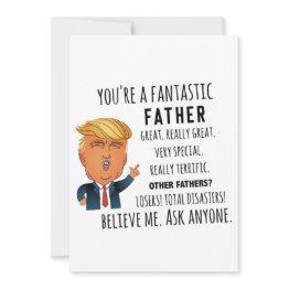 Small Trump Father, Funny Dad Birthday, Father's Day Holiday Invitations Front View