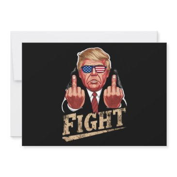 trump fight us election retro vintage invitation