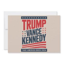 Small Trump Vance Kennedy Take America Back 2024 Invitation Front View