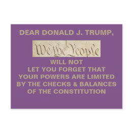Small Trump We The People Checks And Balances Resistance Postinvitations Front View