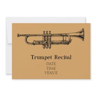 trumpet brass recital jazz stylish performance invitation