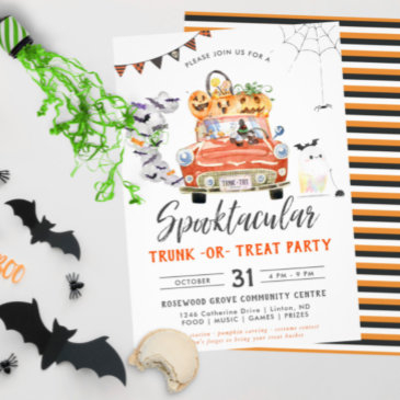trunk or treat | halloween baby shower invitation