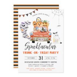 Small Trunk Or Treat | Halloween Party Invitation Front View