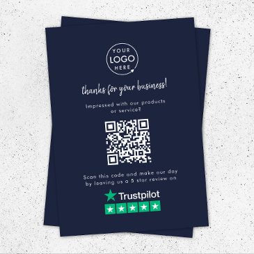 trustpilot review business thank you qr code navy enclosure invitations