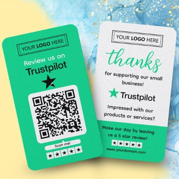 trustpilot review request with scannable qr code business invitations