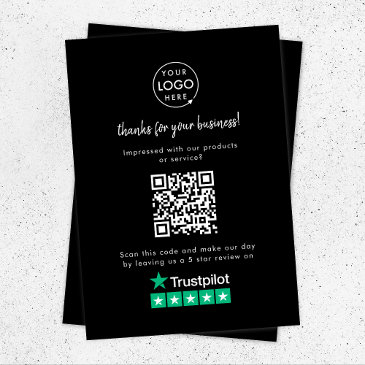 trustpilot review us black business thank you qr enclosure invitations