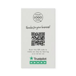 Small Trustpilot Reviews | Business Review Us Gray Qr Business Invitations Front View