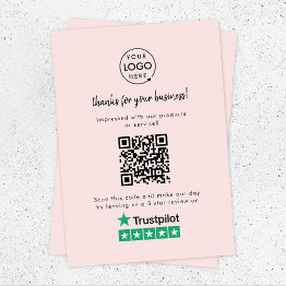 Small Trustpilot Reviews | Business Review Us Pink Qr Enclosure Invitations Front View