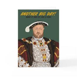 Small Tudor King Henry Viii Another Big Day Birthday Invitations Front View
