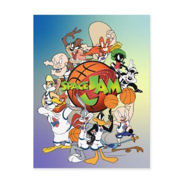 tune squad™ group space jam™ logo invitation postinvitations