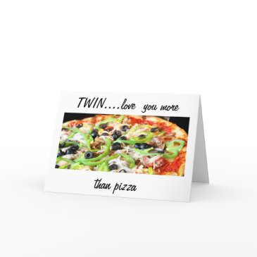 twin-love you more than pizza-happy birthday invitations