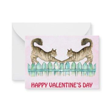two cats on a fence valentine invitations