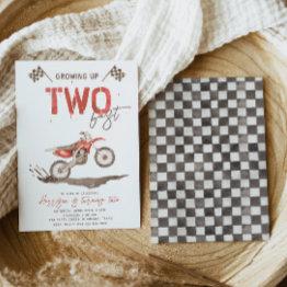 Small Two Fast Birthday Invitation | Two Fast Party Front View