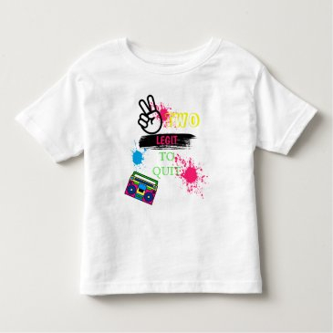 two legit to quit 2nd birthday colorful t-shirt