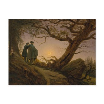 two men contemplating the moon postinvitations