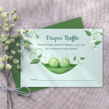 two peas baby shower diaper raffle enclosure invitations