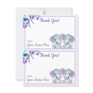 two per page thank you invitations elephant twin shower