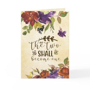 two shall become one bible wedding congratulations invitations