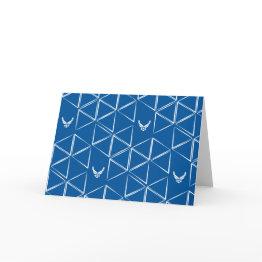 Small U.s. Air Force Blue Triangle Invitations Front View