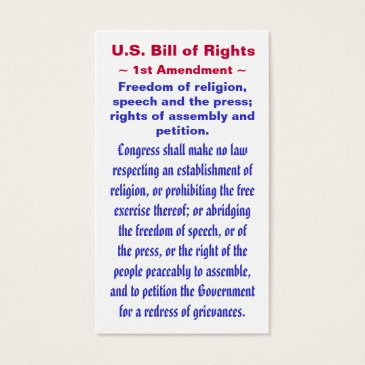 u.s. bill of rights, ~ first (1st) amendment ~