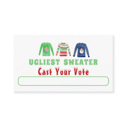 Small Ugliest Christmas Sweater Voting Invitations Front View