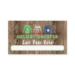 Small Ugliest Christmas Sweater Voting Invitations Front View