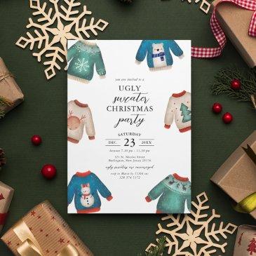 ugly sweater christmas party invitation