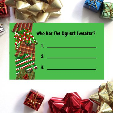 ugly sweater contest holiday party vote invitations