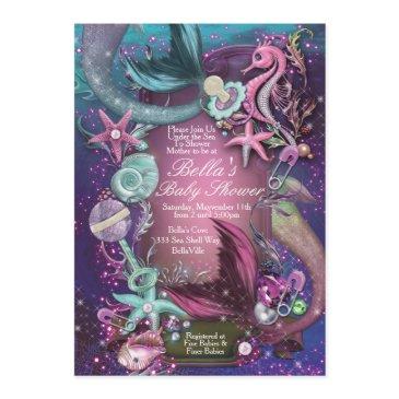 under the sea baby shower invitations