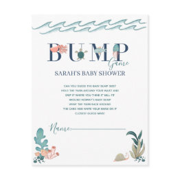 Small Under The Sea Ocean Animals Baby Shower Bump Game Enclosure Invitations Front View