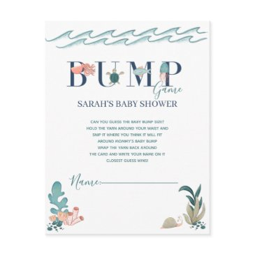 under the sea ocean animals baby shower bump game enclosure invitations