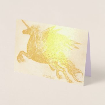 unicorn pegacorn pegasus winged horse pony cute foil invitations