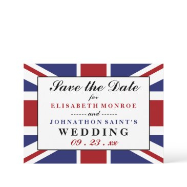 union jack flag british wedding save the date