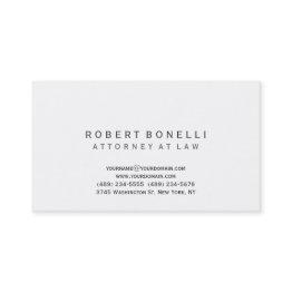 Small Unique Attorney At Law White Simple Business Invitations Front View