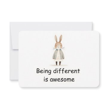 unique bunny woodland animal affirmation invitations